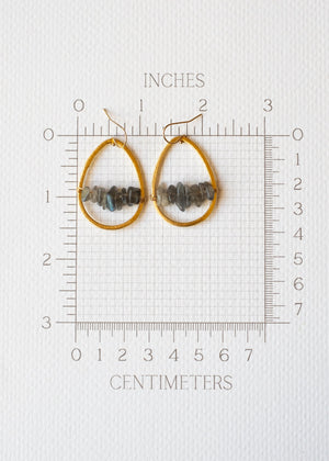 Labradorite Teardrop Hoop Earrings by Atelier 363, photo f