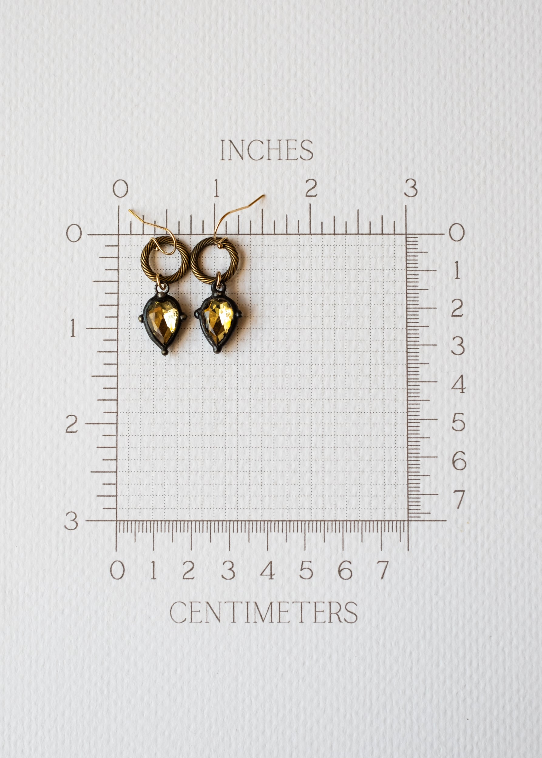 Lemon Crystal Drop Earrings by Atelier 363, photo e