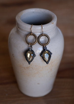 Lemon Crystal Drop Earrings by Atelier 363, photo c