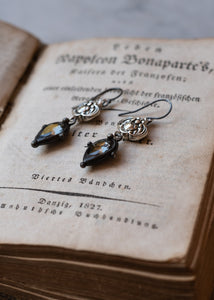 Graphite Crystal Drop Earrings by Atelier 363, photo b