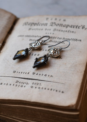 Graphite Crystal Drop Earrings by Atelier 363, photo b