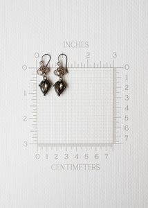 Graphite Crystal Drop Earrings by Atelier 363, photo e