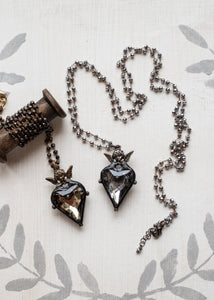 Vintage Angel Crystal Heart Necklace by Atelier 363, photo c