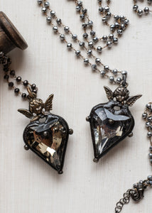 Vintage Angel Crystal Heart Necklace by Atelier 363, photo d