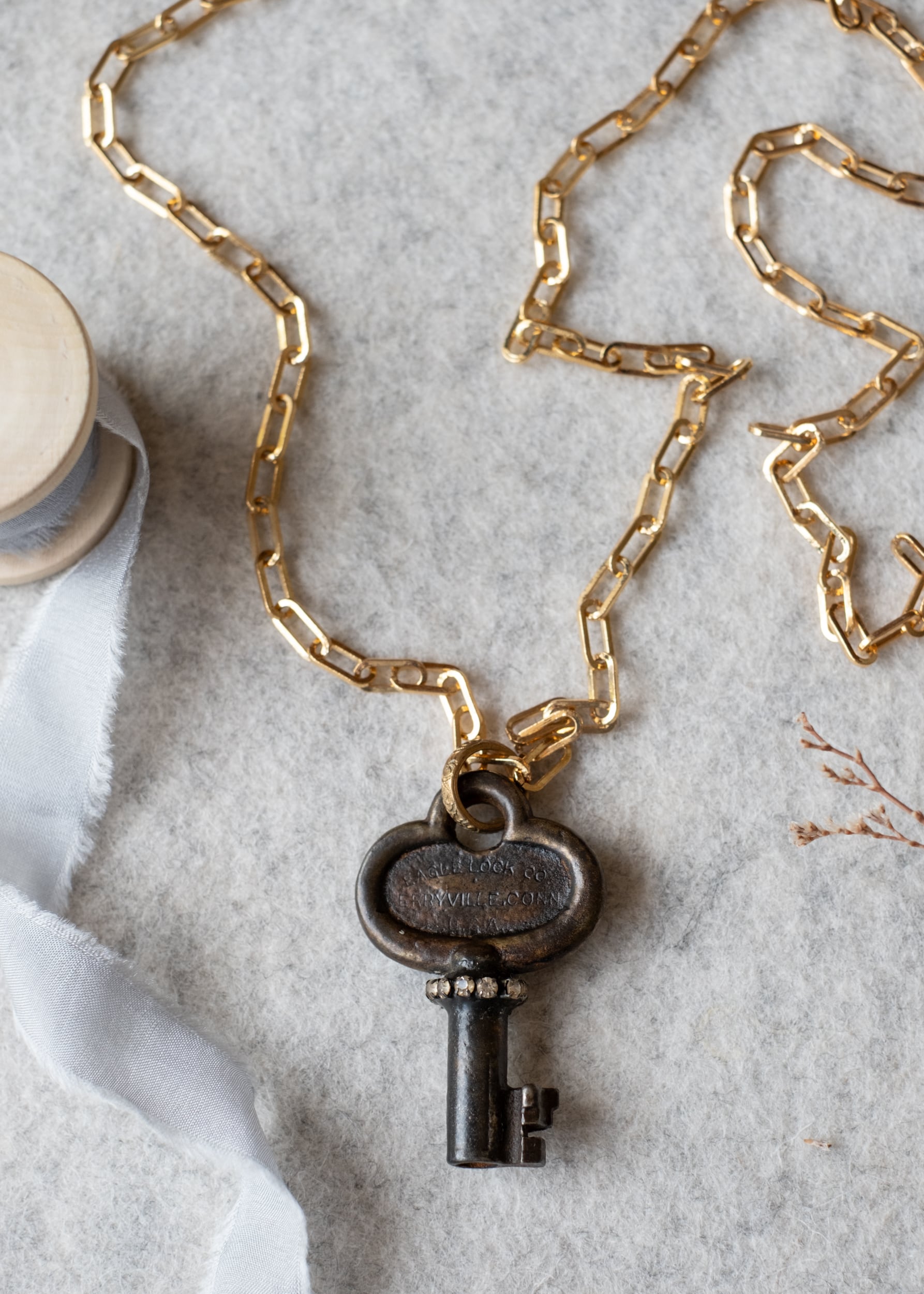 Timeless Key Pendant Necklace by Atelier 363, photo c