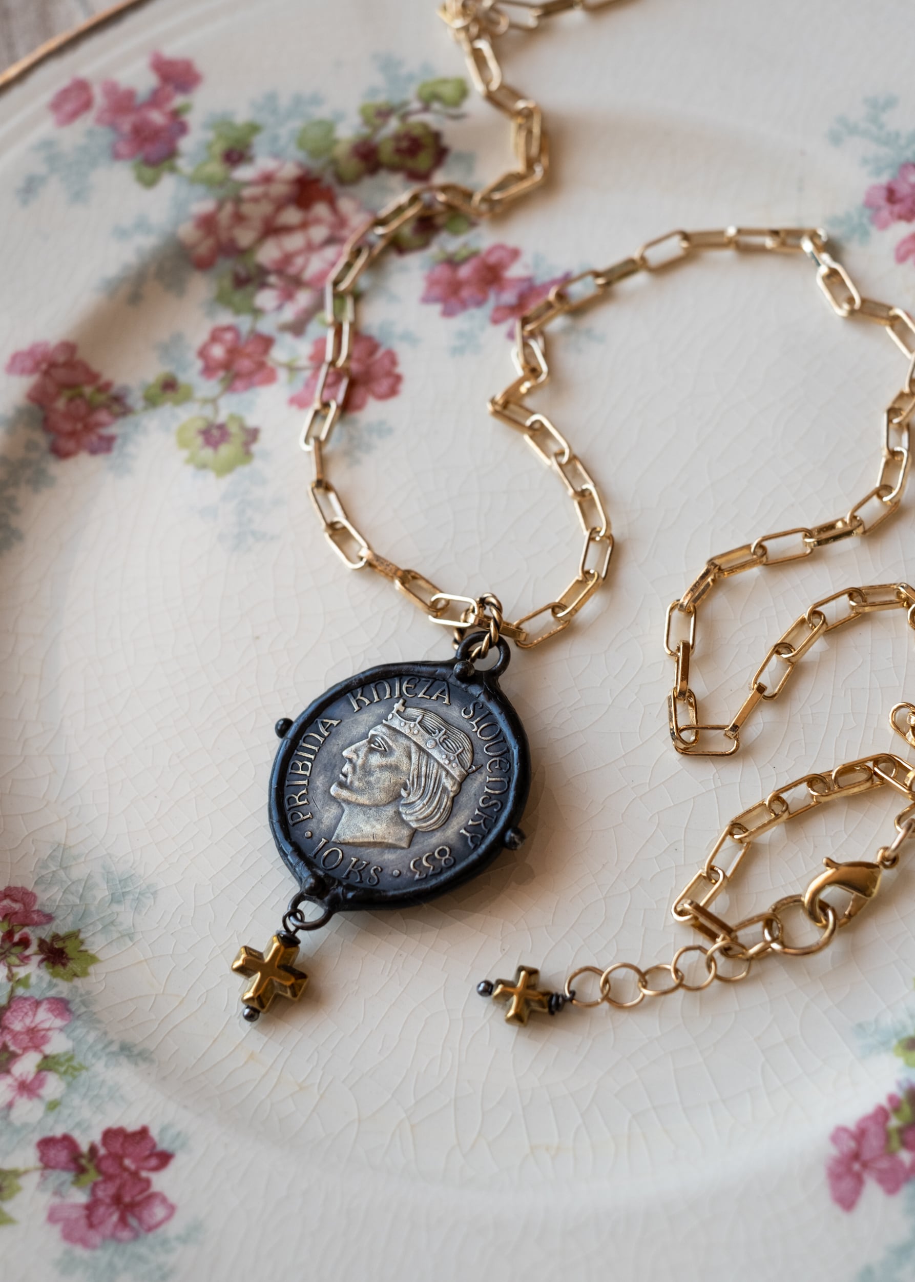Kingdom Relic Coin Necklace by Atelier 363, photo b