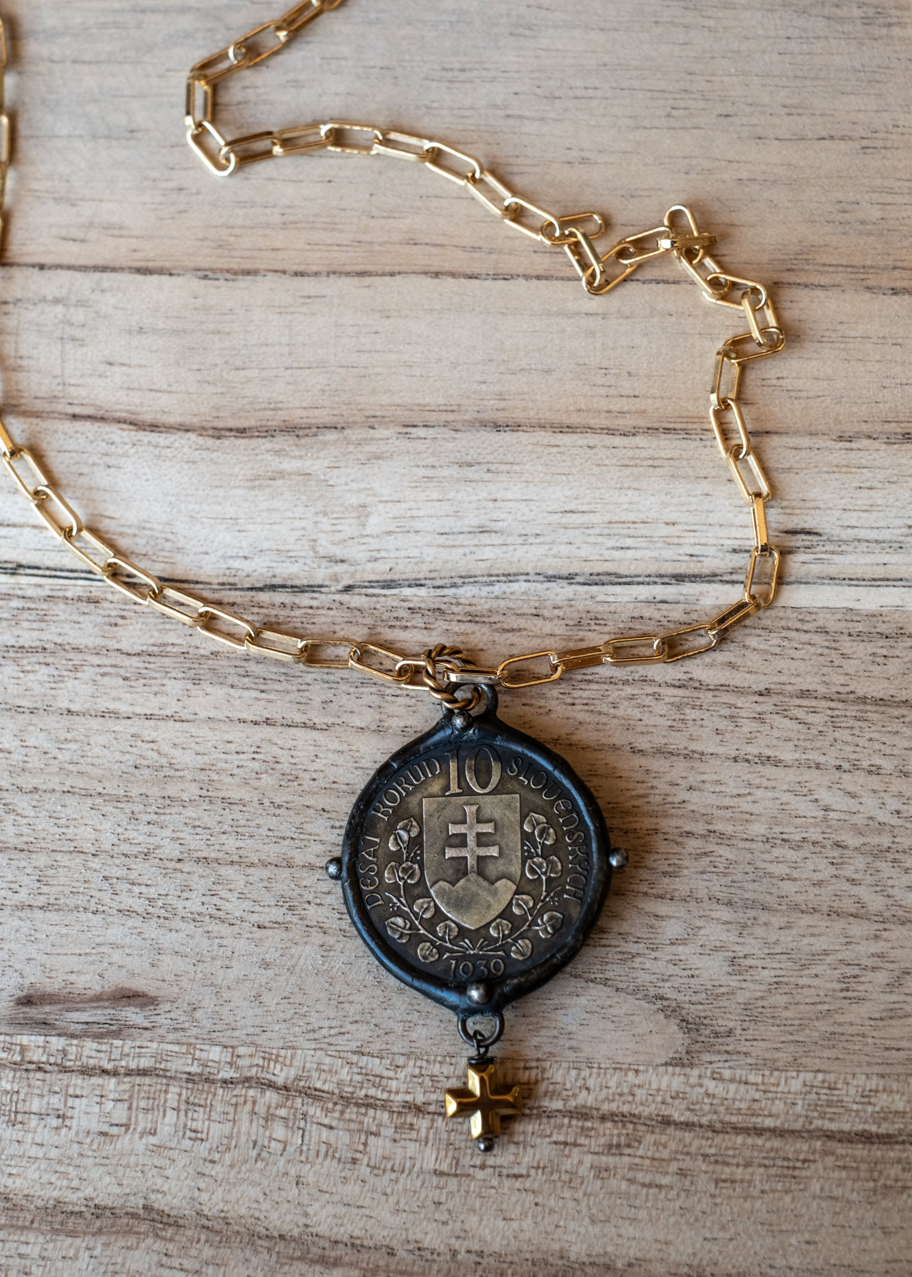 Kingdom Relic Coin Necklace by Atelier 363, photo e