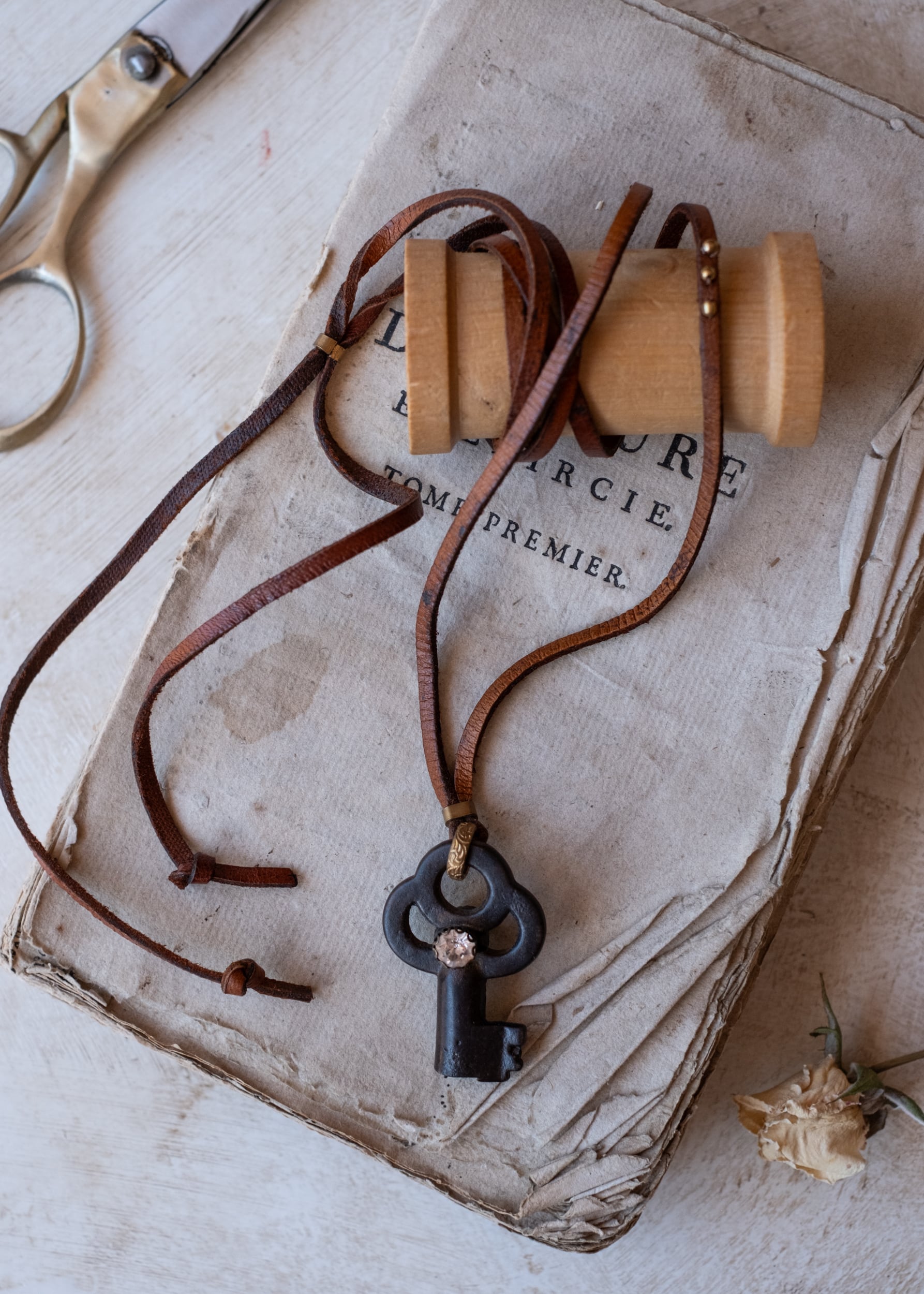 Rustic Treasure Key Necklace by Atelier 363, photo b