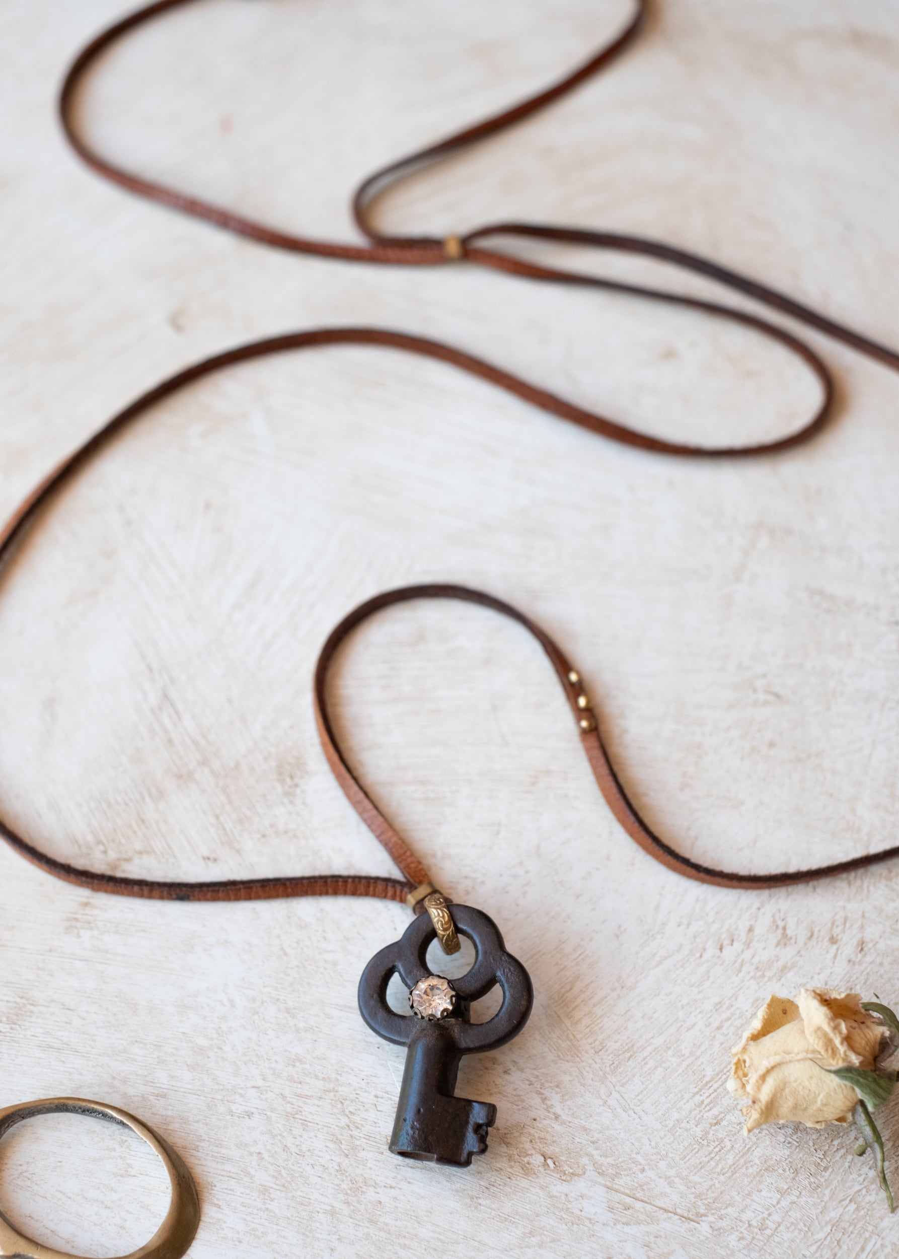 Rustic Treasure Key Necklace by Atelier 363, photo c