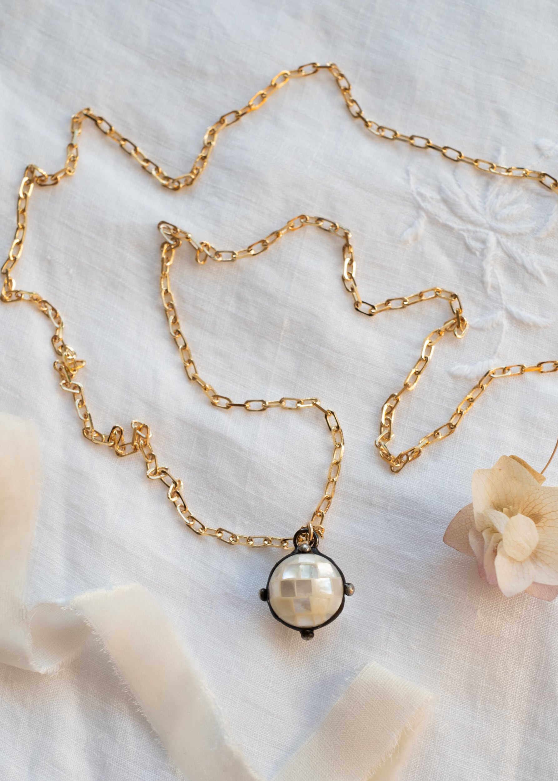 Moonlit Pearl Talisman Necklace by Atelier 363, photo b