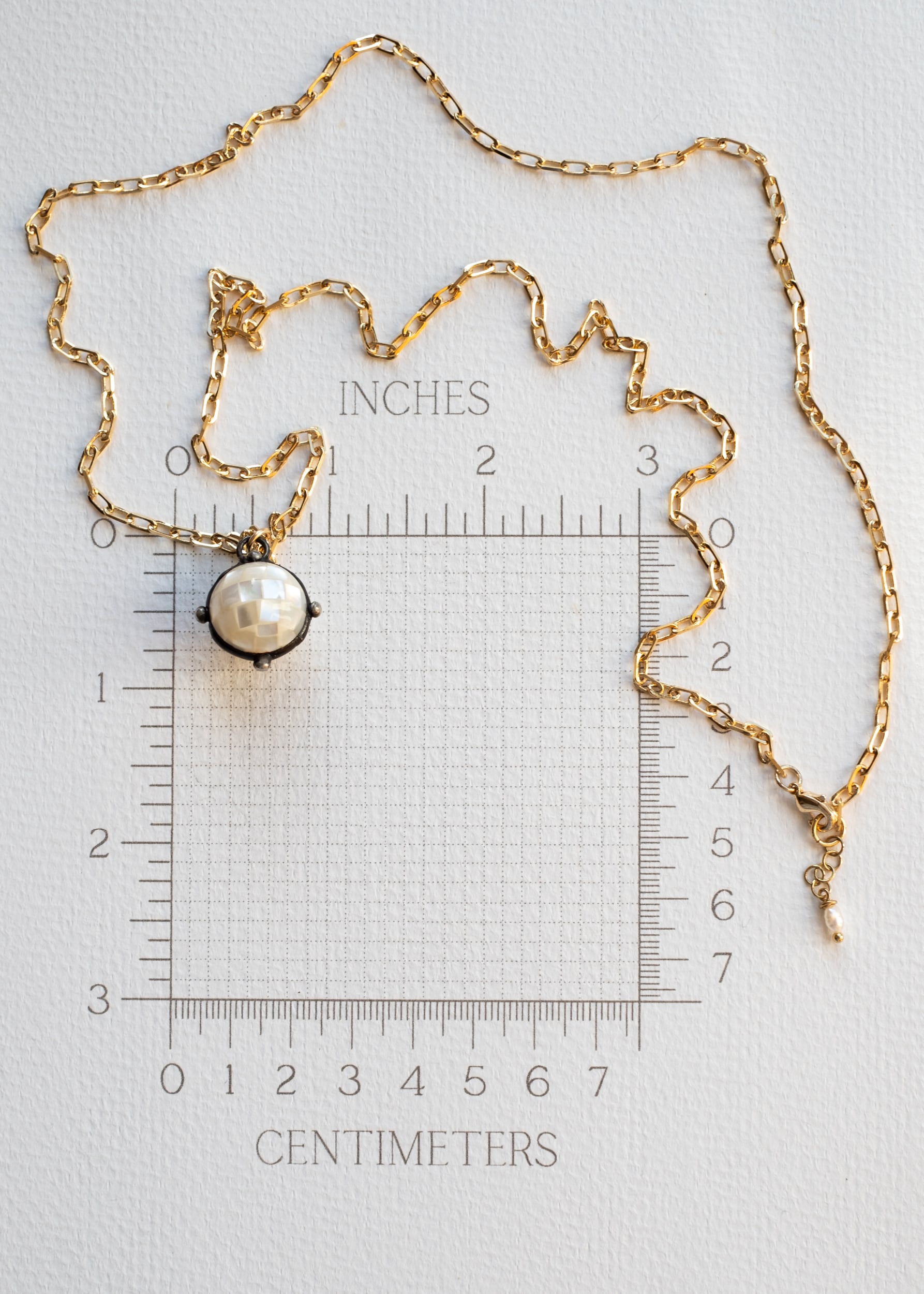 Moonlit Pearl Talisman Necklace by Atelier 363, photo c