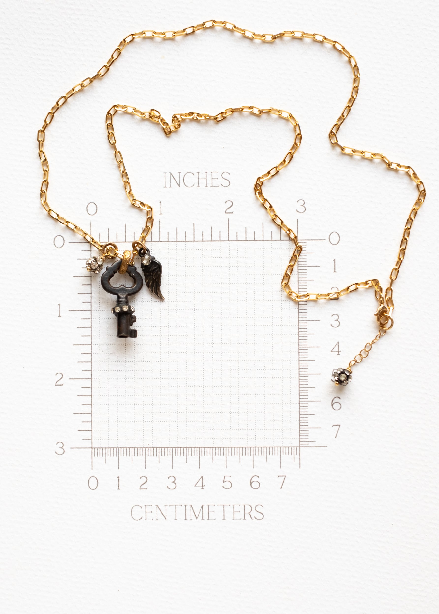 Celestial Key and Wing Necklace by Atelier 363, photo d