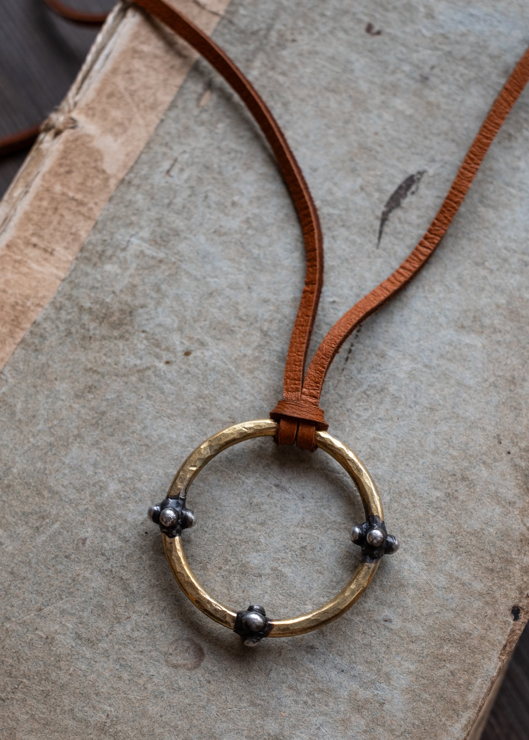 Circle of Light Leather Necklace by Atelier 363, photo b