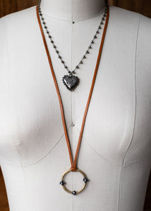 Circle of Light Leather Necklace by Atelier 363, photo e