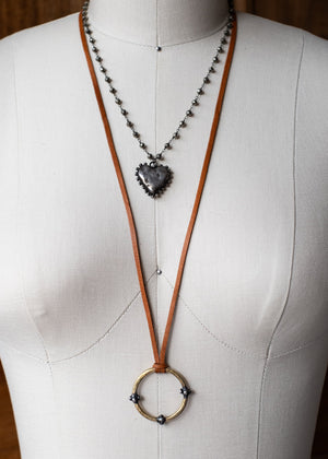 Circle of Light Leather Necklace by Atelier 363, photo e