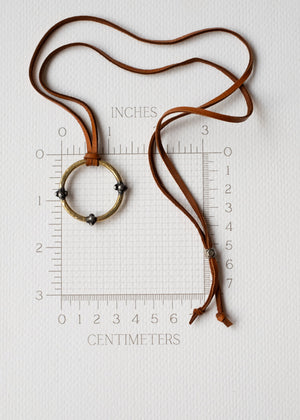 Circle of Light Leather Necklace by Atelier 363, photo f