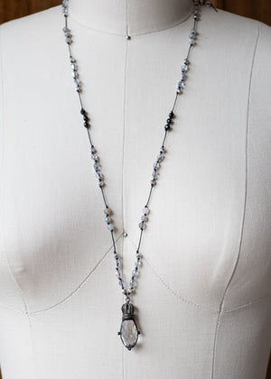 Crowned Teardrop Crystal Necklace by Atelier 363, photo d