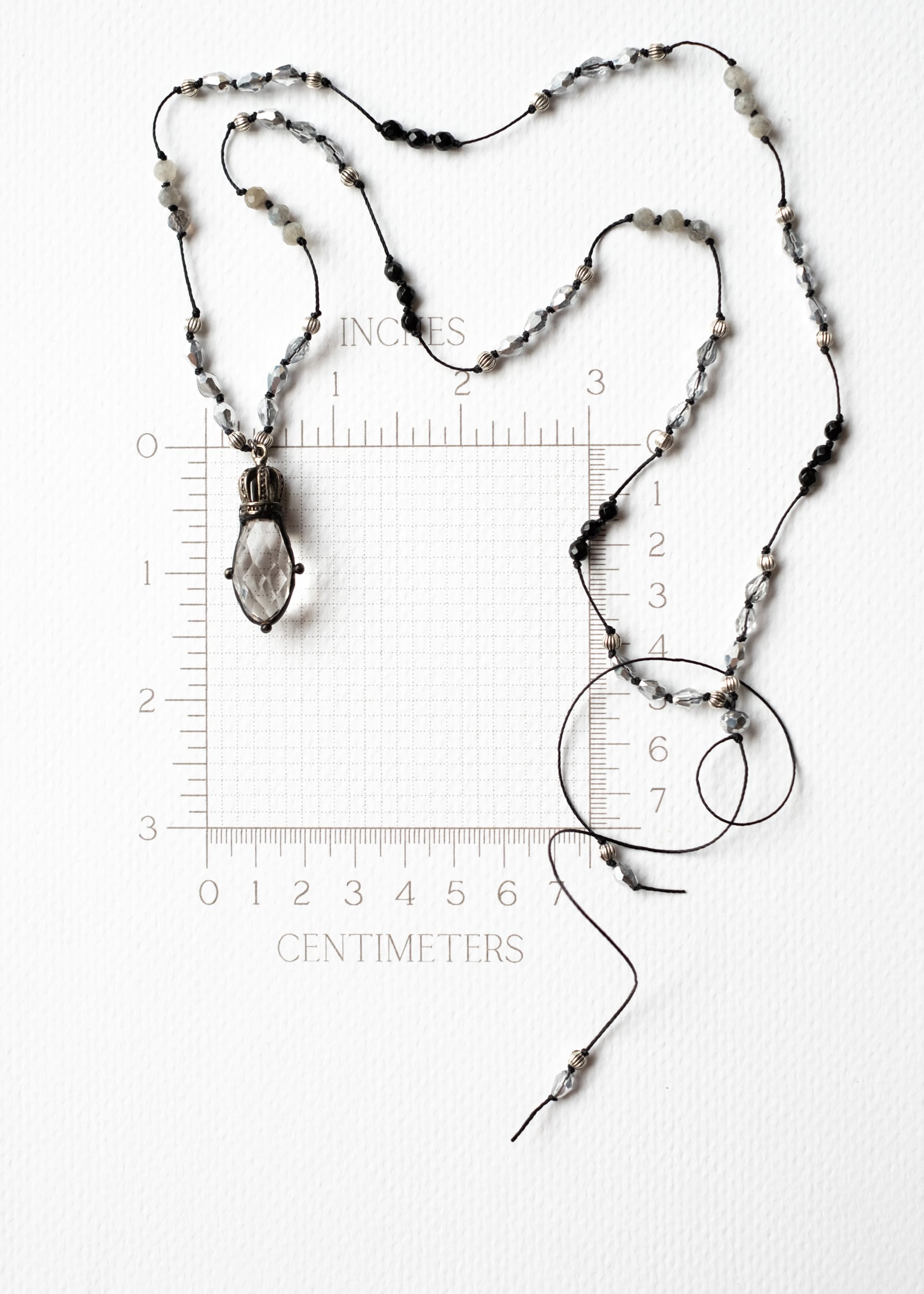 Crowned Teardrop Crystal Necklace by Atelier 363, photo e