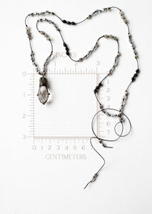 Crowned Teardrop Crystal Necklace by Atelier 363, photo e