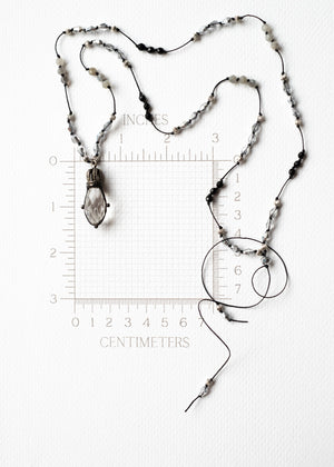 Crowned Teardrop Crystal Necklace by Atelier 363, photo e