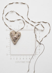 Silver Blossom Velvet Heart Necklace by Atelier 363, photo e