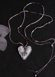 Rainbow Eye Felt Heart Necklace by Atelier 363, photo c