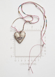 Rainbow Eye Felt Heart Necklace by Atelier 363, photo e