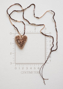 Dusty Plum Velvet Heart Necklace by Atelier 363, photo e