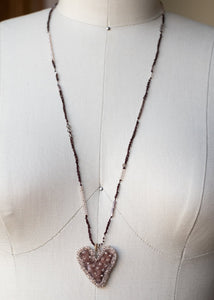 Dusty Plum Velvet Heart Necklace by Atelier 363, photo f
