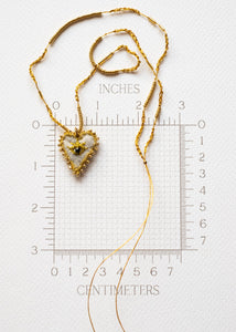 Golden Eye Felt Heart Necklace by Atelier 363, photo f