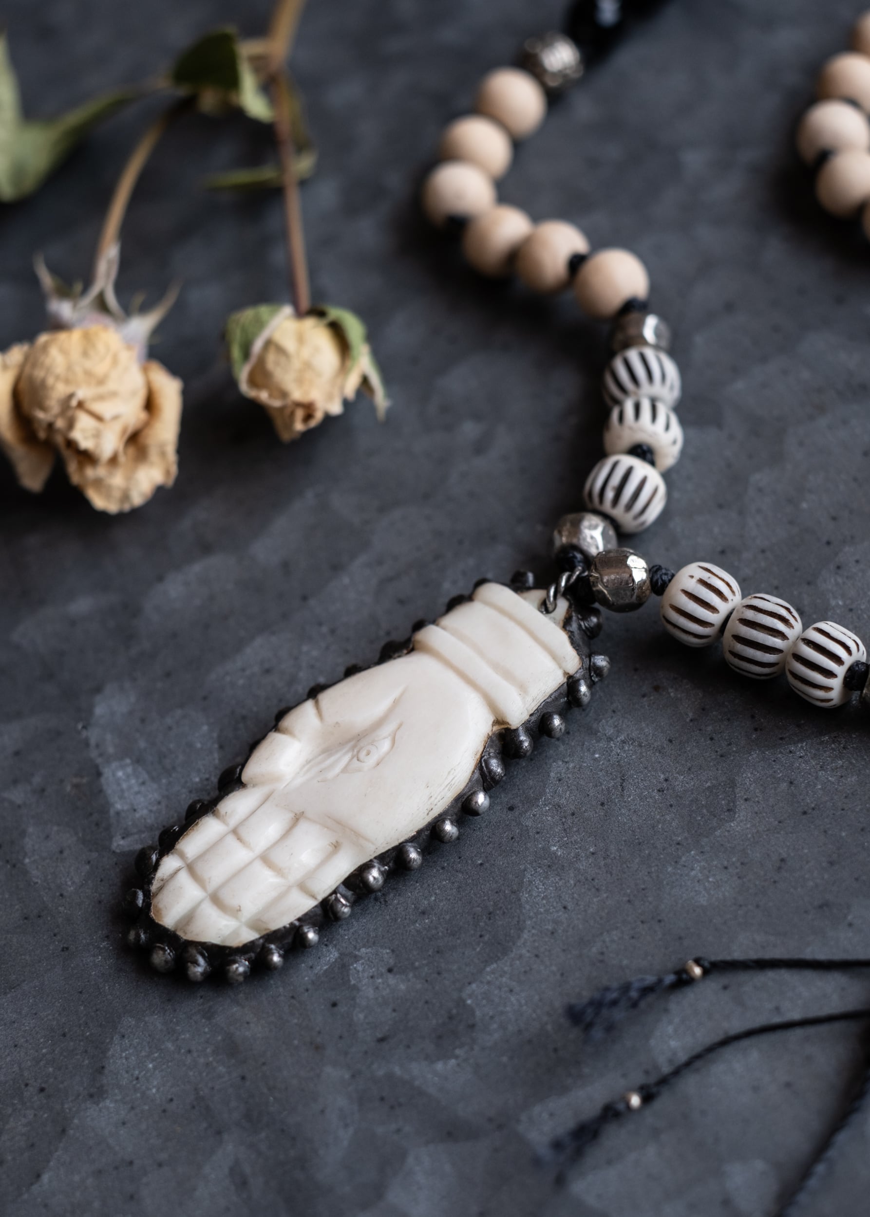 Amulet of Protection Mala Necklace by Atelier 363, photo d