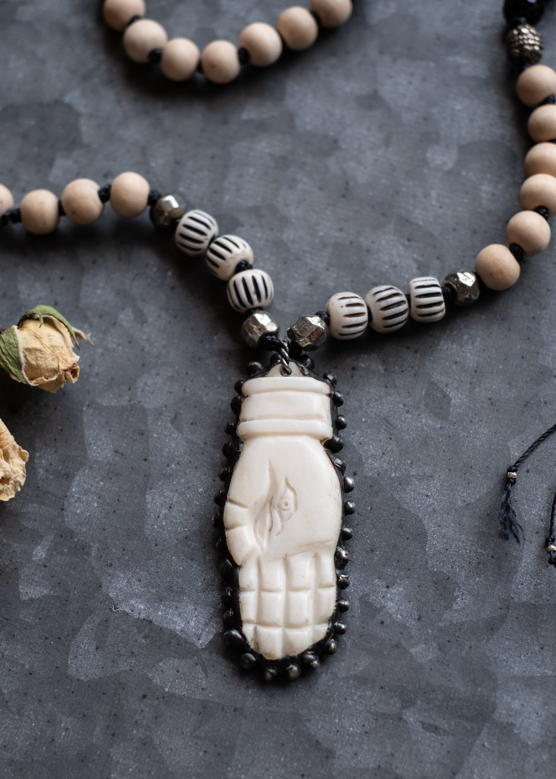Amulet of Protection Mala Necklace by Atelier 363, photo c