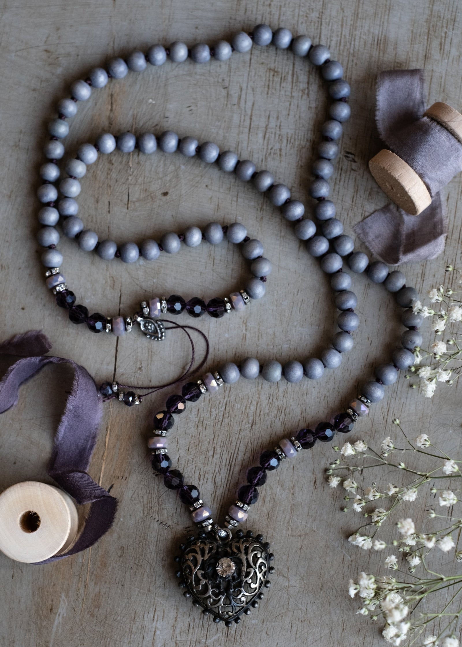 Antique Heart Mala Necklace by Atelier 363, photo a