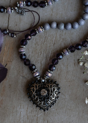 Antique Heart Mala Necklace by Atelier 363, photo c