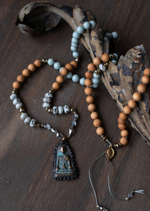 Tranquil Buddha Amulet Mala Necklace by Atelier 363, photo c