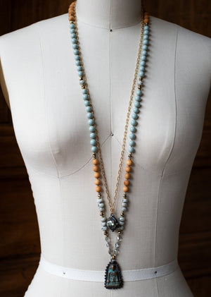 Tranquil Buddha Amulet Mala Necklace by Atelier 363, photo e