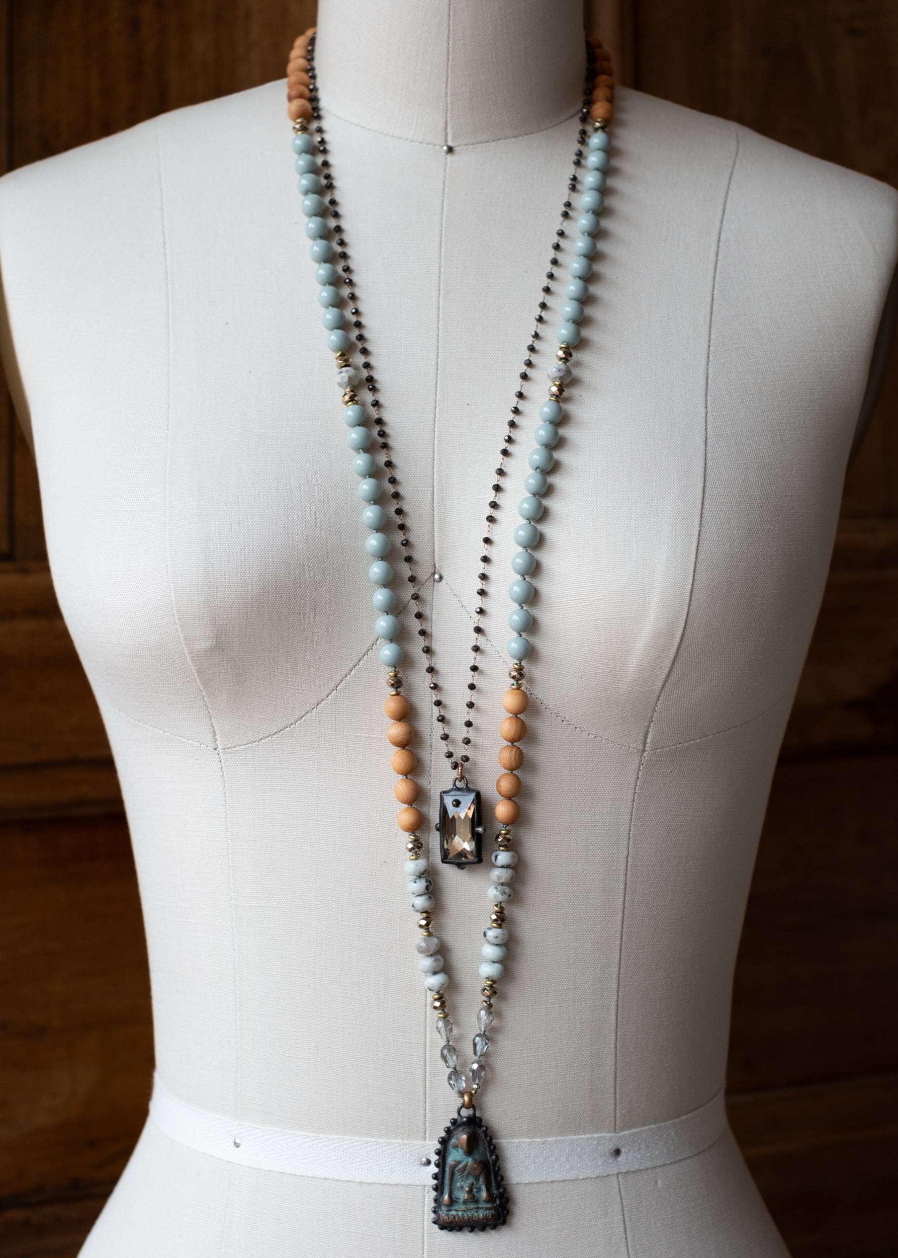 Tranquil Buddha Amulet Mala Necklace by Atelier 363, photo f