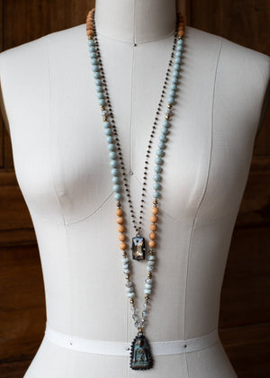 Tranquil Buddha Amulet Mala Necklace by Atelier 363, photo f