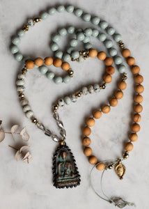 Tranquil Buddha Amulet Mala Necklace by Atelier 363, photo d