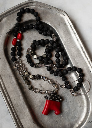 Coral Talisman Mala Necklace by Atelier 363, photo a