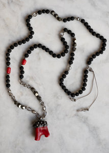 Coral Talisman Mala Necklace by Atelier 363, photo c