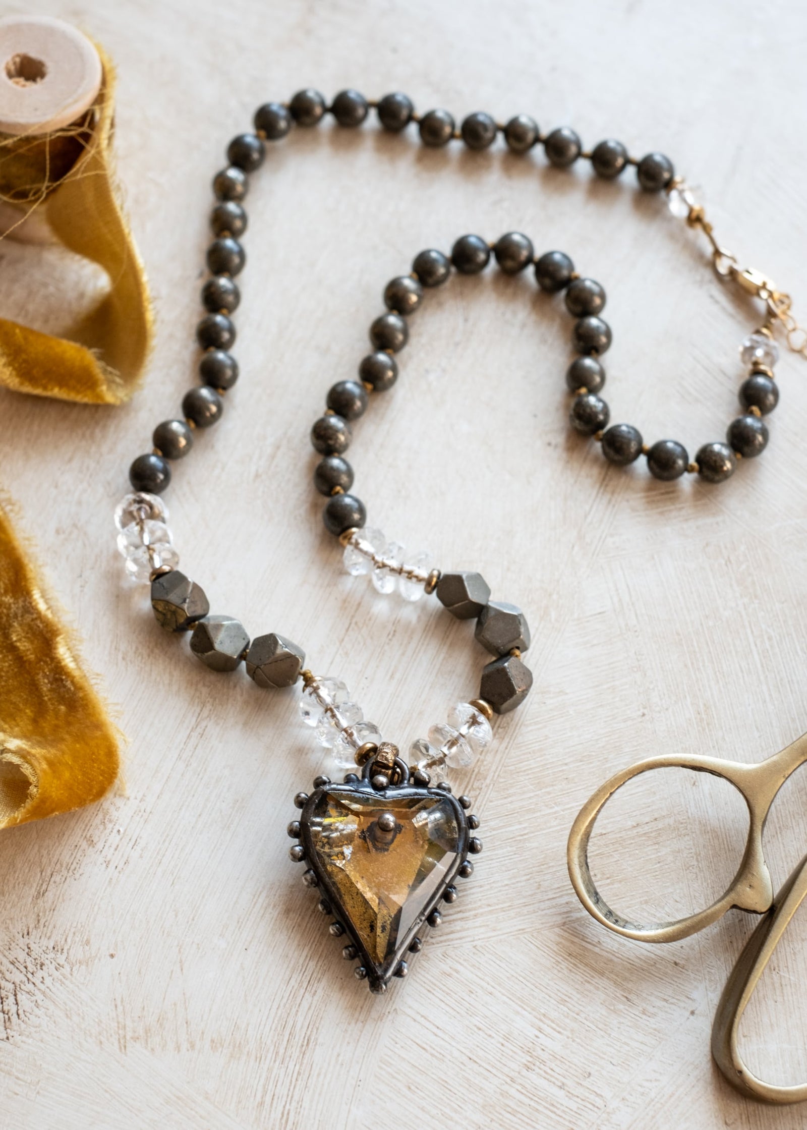 Heart of Light in Antique Gold