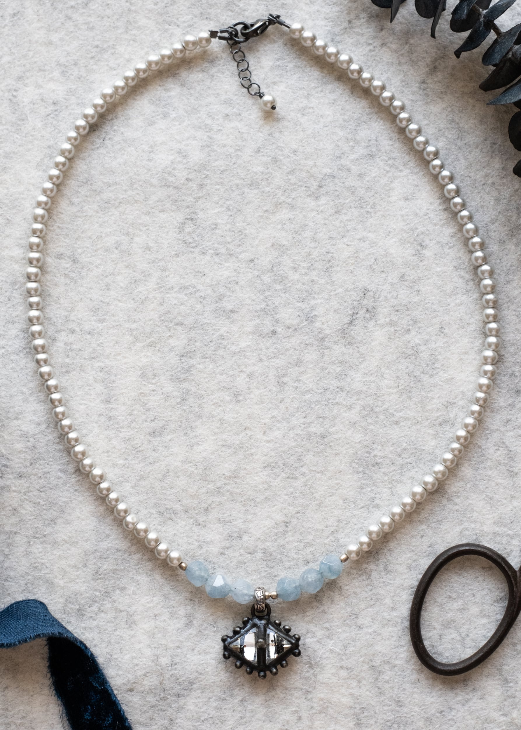 Luminous Eye Talisman Necklace by Atelier 363, photo c