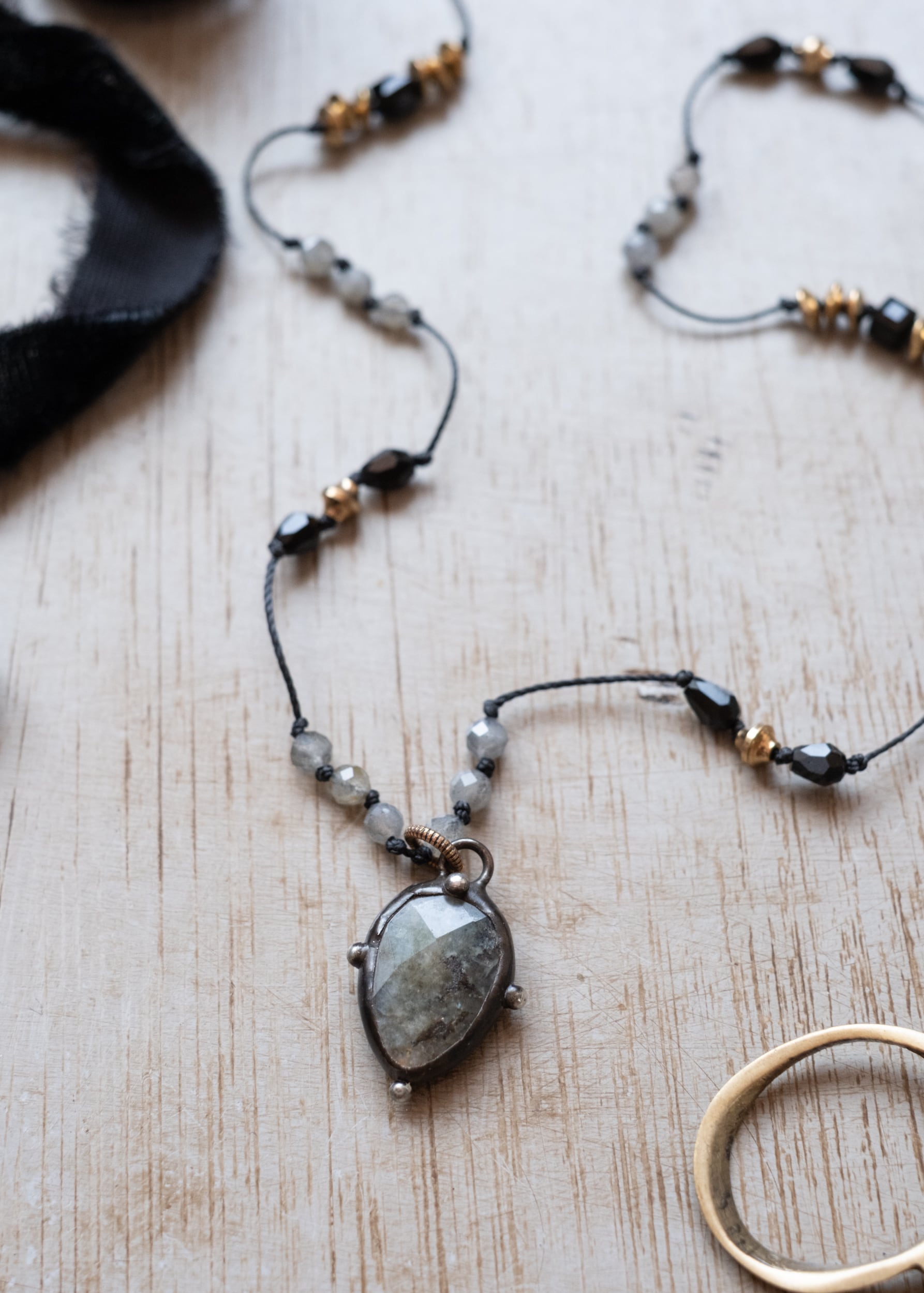 Mystic Glow Labradorite Necklace by Atelier 363, photo c
