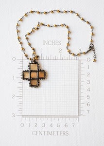 Sacred Light Vintage Glass Cross Necklace by Atelier 363, photo d
