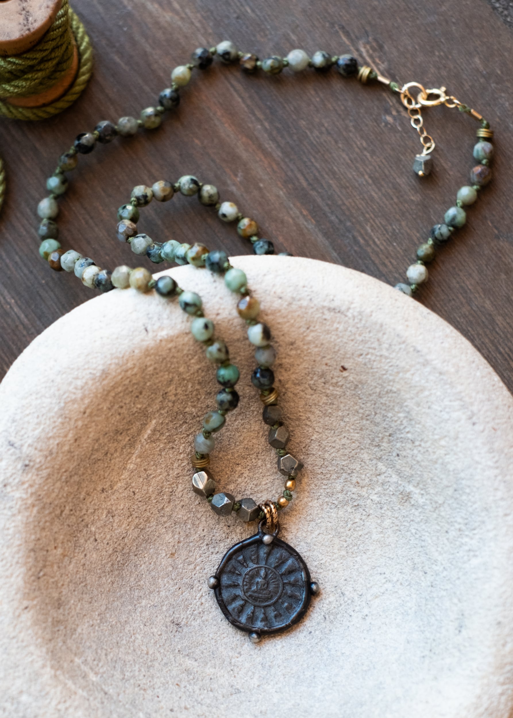 Serenity Buddha Medallion Necklace by Atelier 363, photo b