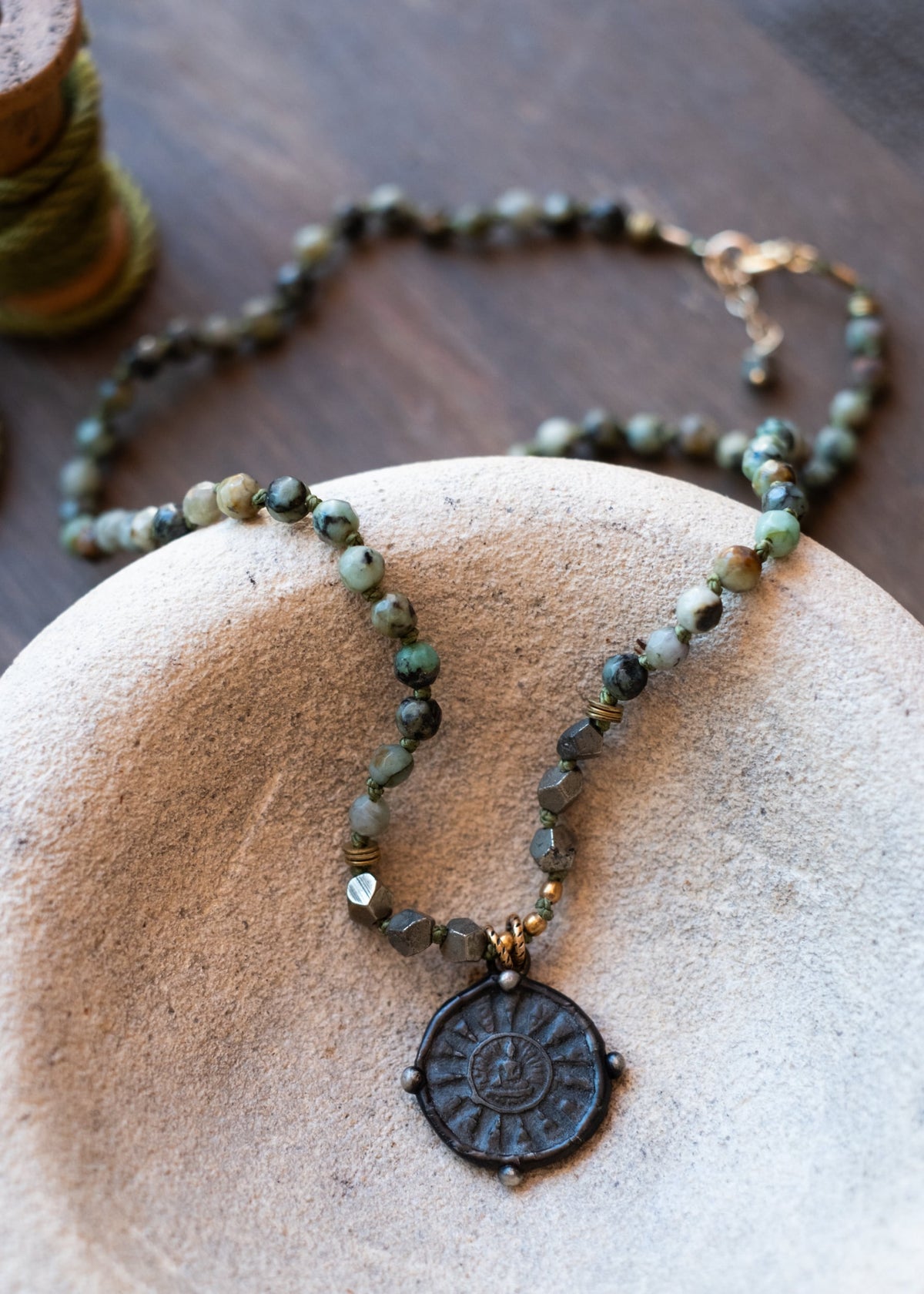 Serenity Buddha Medallion Necklace by Atelier 363, photo a