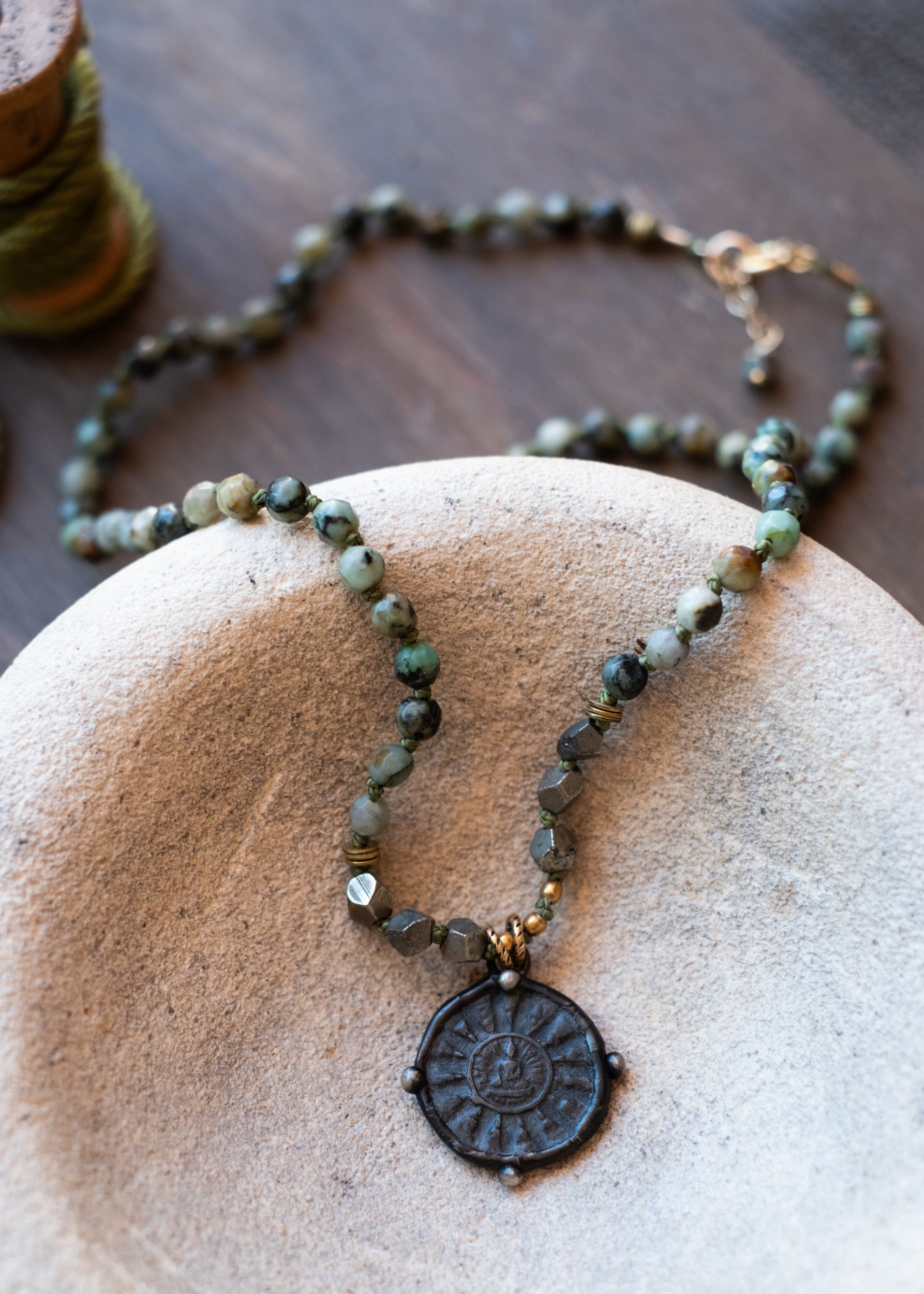 Serenity Buddha Medallion Necklace by Atelier 363, photo a