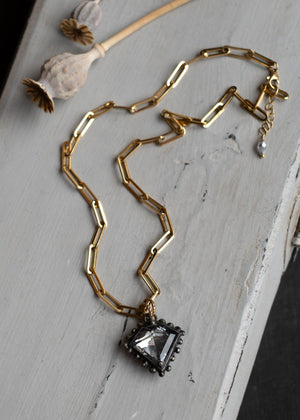 Antique Mirror Diamond Necklace by Atelier 363, photo a