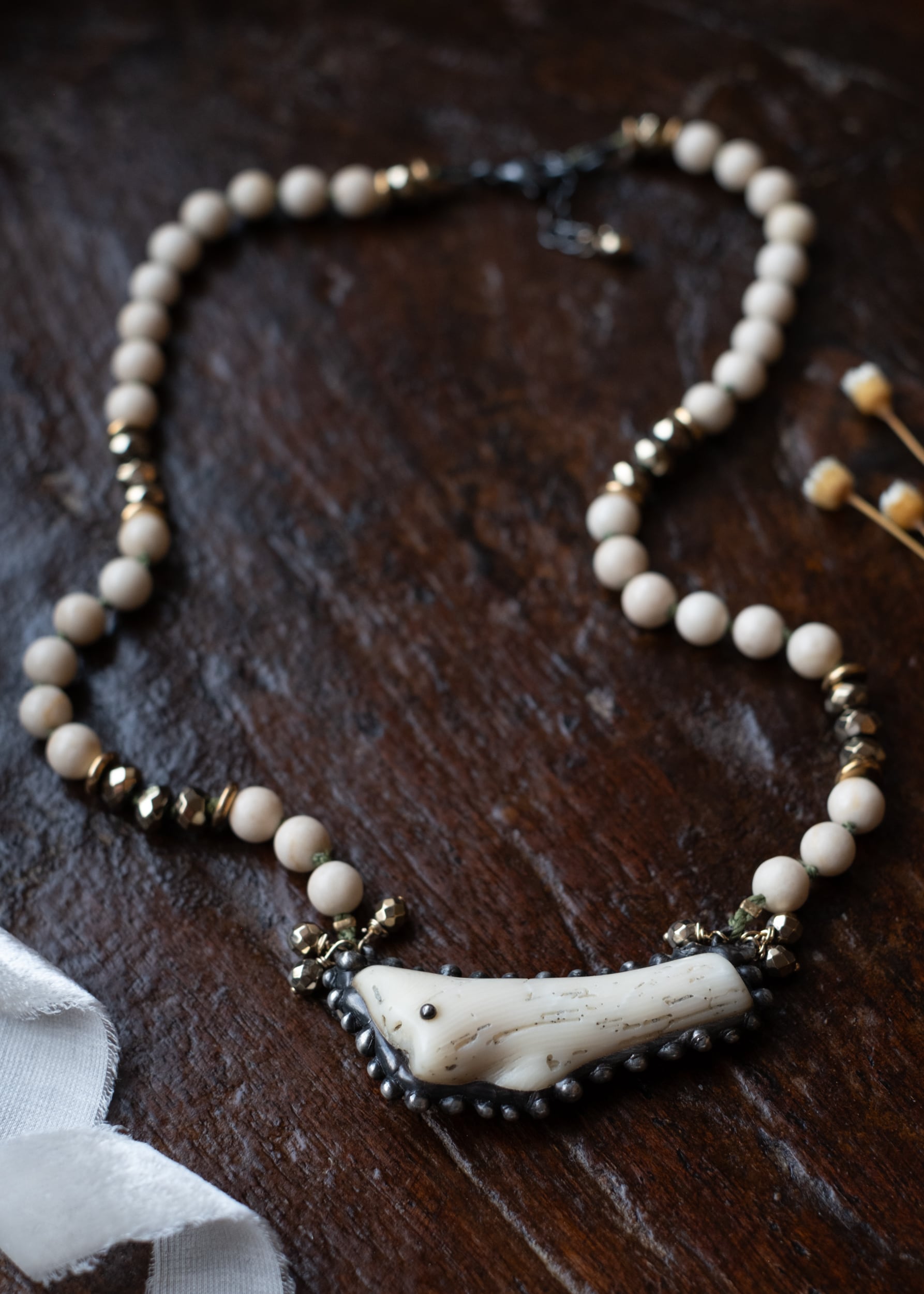 Coral Branch Fossil Necklace by Atelier 363, photo d
